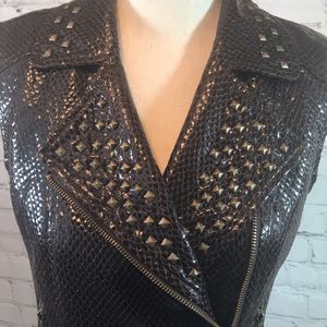 Faux Snake Skin Vest